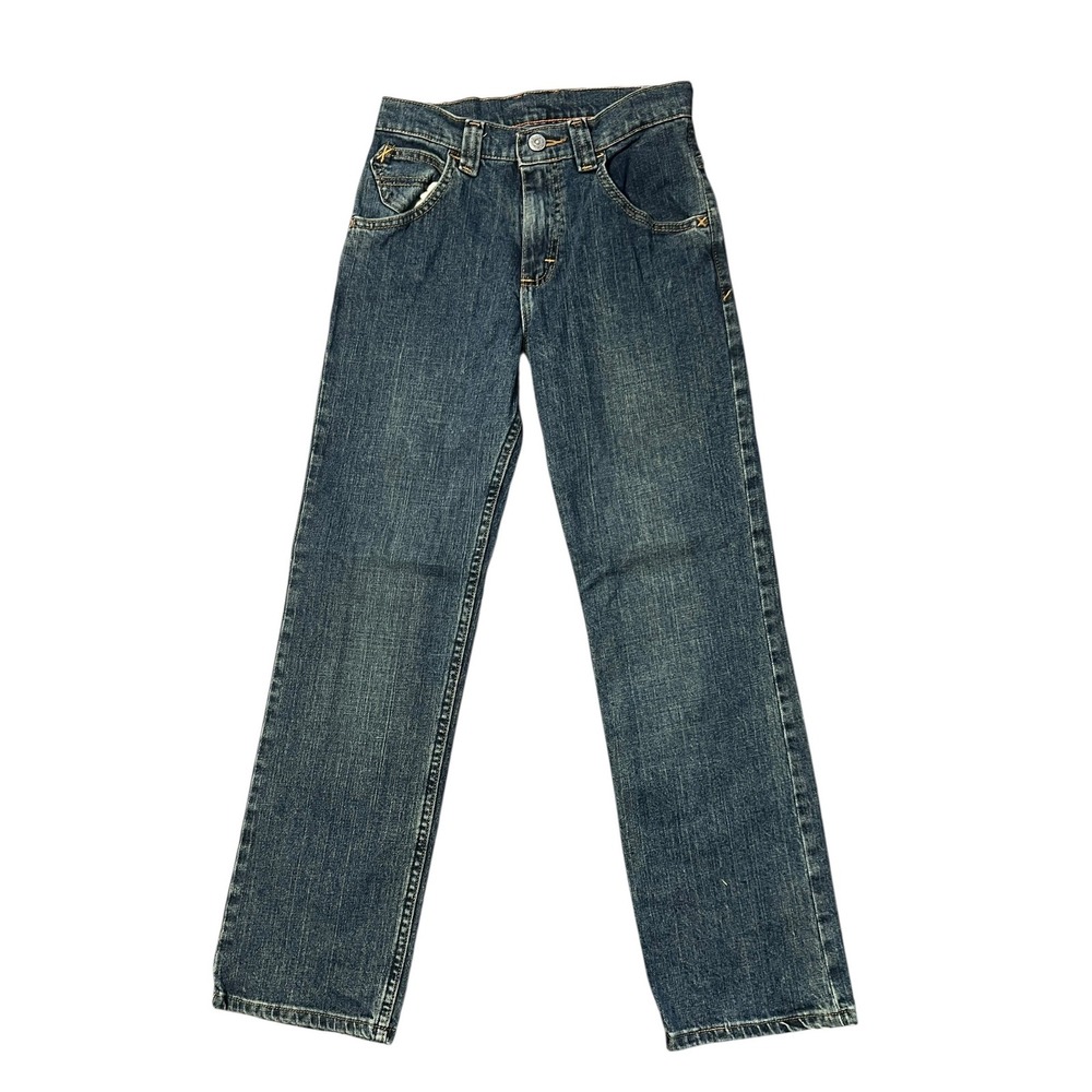Wrangler Boys Slim Fit Straight Leg Jeans Adjustable Waist Size 12 Slim Western‎